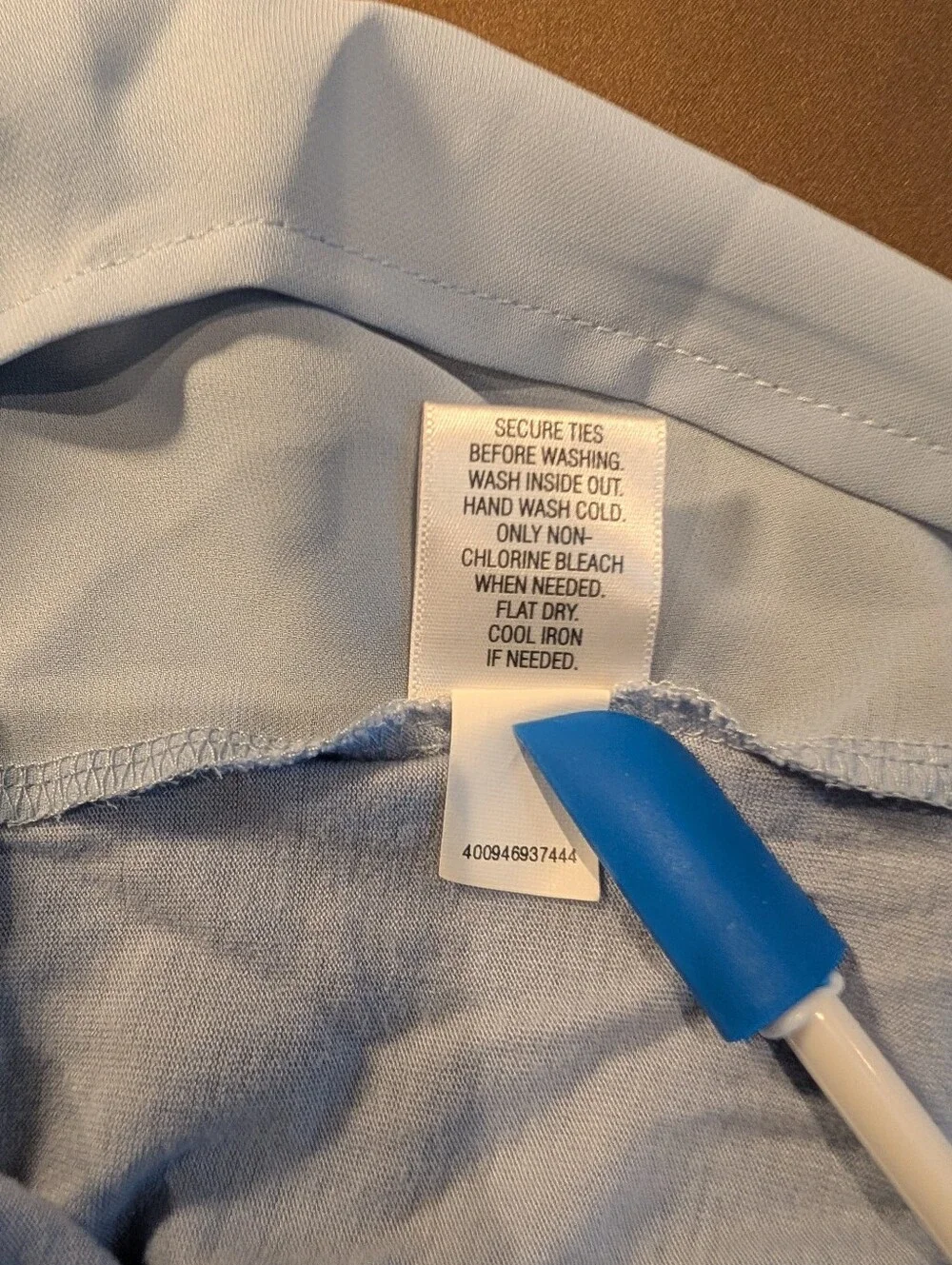 Elle Light Blue Sleeveless Smocked Yoke Tank - Picture 6 of 6